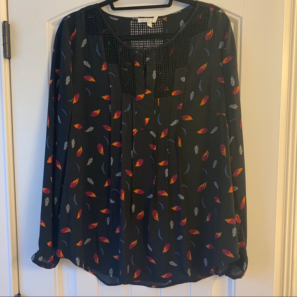 Black Feather Blouse